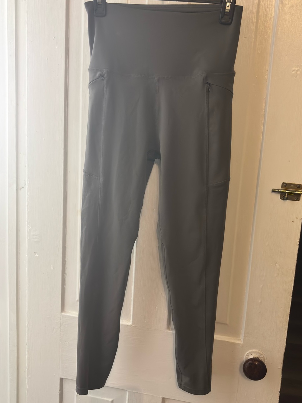 Nicole Miller Charcoal High-Waist Leggings with Zip Pockets